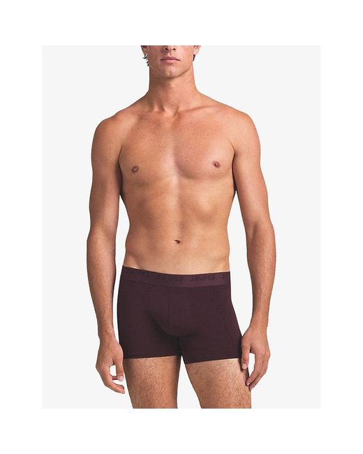 Skims Purple Branded-Waistband Pack Of Three Stretch-Jersey Boxer Briefs for men