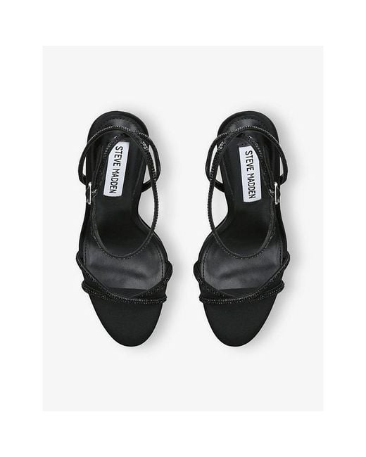 Steve Madden White Juniper 486 Satin Heeled Sandals