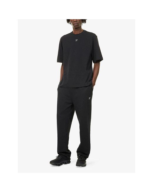 GYMSHARK Blue Rest Day Essential Straight-Leg Cotton-Jersey Jogger for men