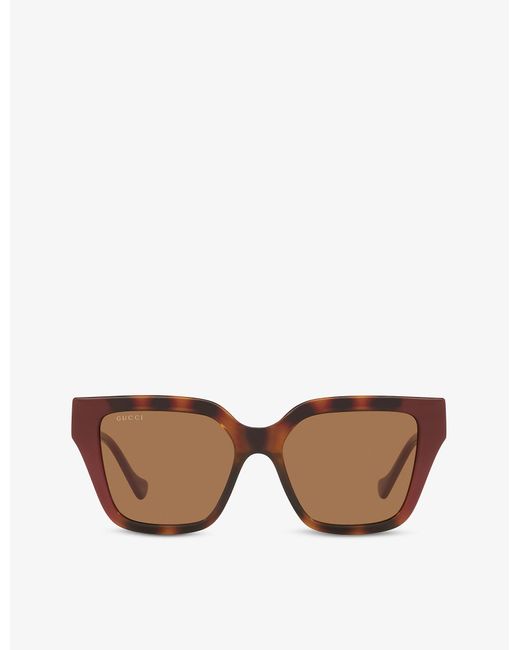 Gucci GG1023S Square-framed Acetate Sunglasses in Brown | Lyst