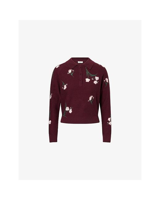 Erdem Floral-Embroidered Merino Wool Jumper