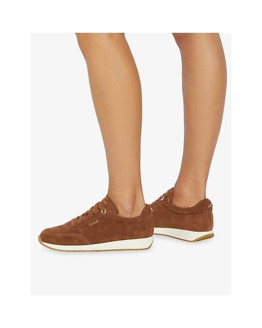 Dune Brown Ettah Suede Trainers