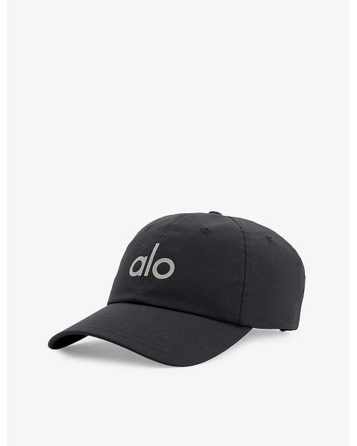 Alo Yoga Off-duty Logo-print Stretch-woven Baseball Cap in Black