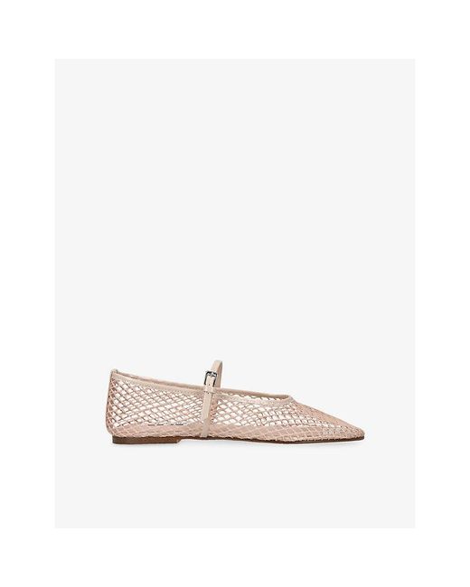 Steve Madden White Mags Woven Ballet Flats