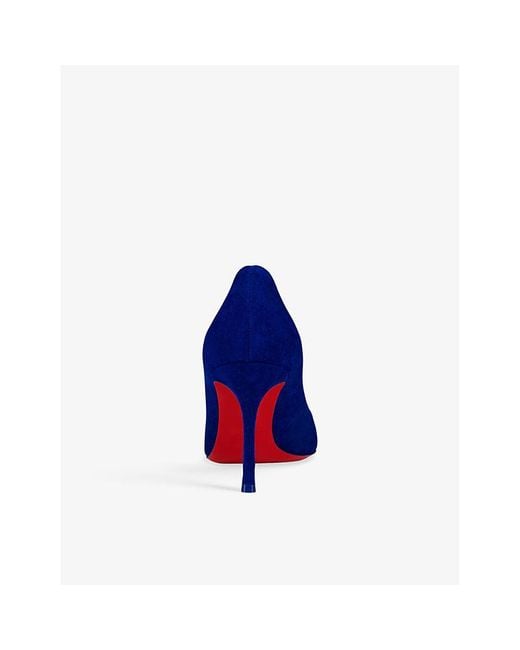Christian Louboutin Blue Dolly 85 Leather Heeled Courts 5.