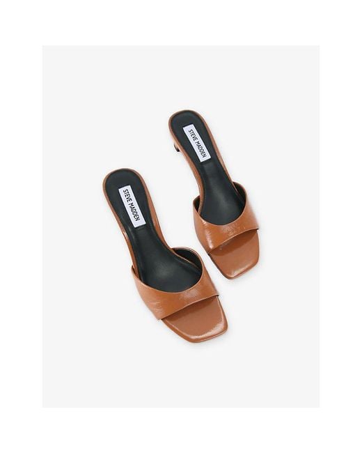 Steve Madden Brown Hints Leather Mules