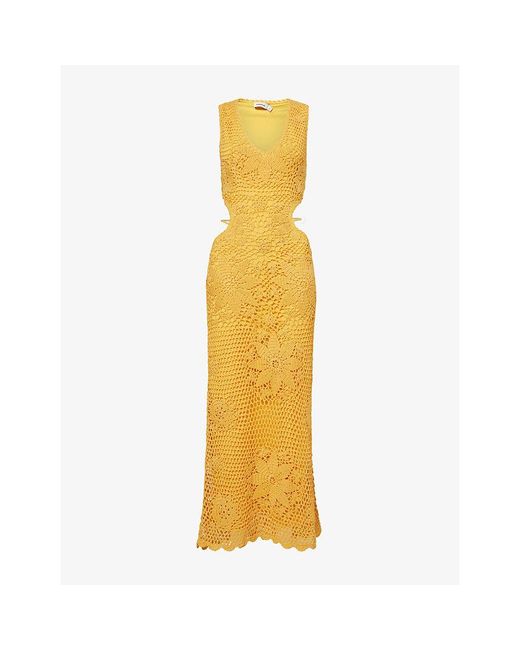 Jonathan Simkhai Metallic Lyla Crochet Cotton Midi Dress