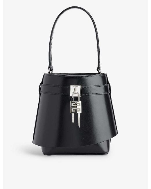 Givenchy Black Shark Lock Leather Cross-body Bag