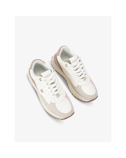 KG by Kurt Geiger White Louisa Faux-Leather Low-Top Trainers