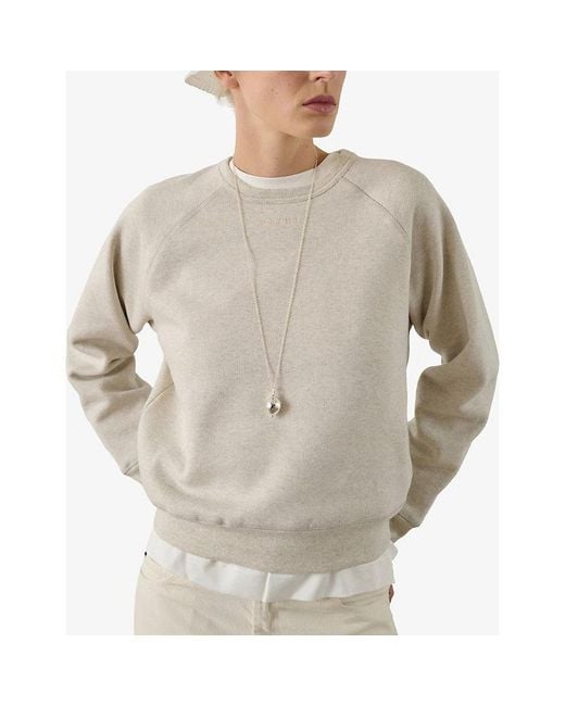 Soeur Gray Artemis Brand-Embroidered Cotton Sweatshirt