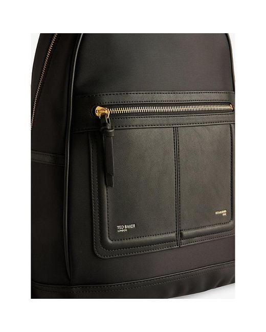 Ted Baker Black Voella Logo-embossed Faux-leather Backpack