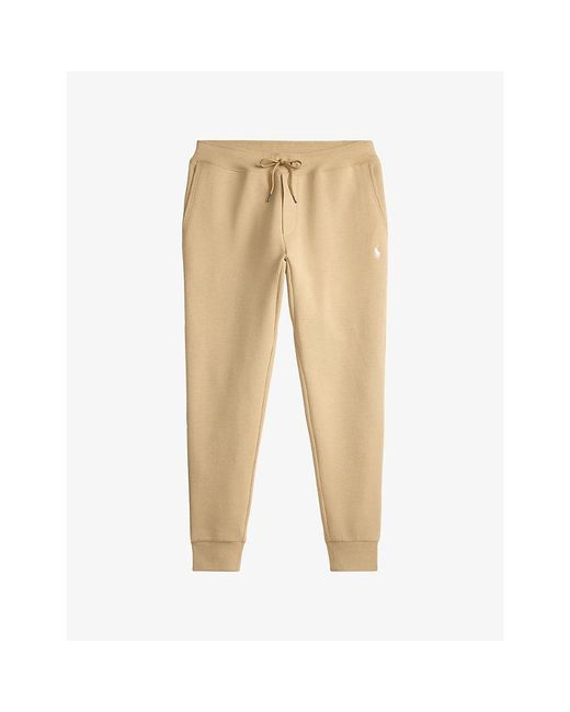 Polo Ralph Lauren Natural Logo-Embroidered Drawstring-Waist Cotton-Blend Jogging Bottoms for men
