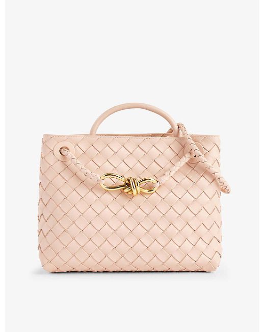 Bottega Veneta Pink Andiamo Small Leather Top-handle Bag