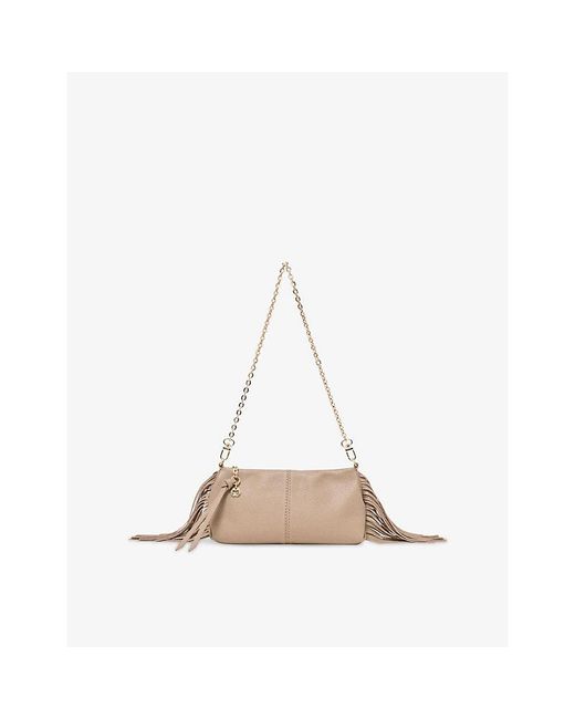 Maje White Miss M Leather Pouch Bag