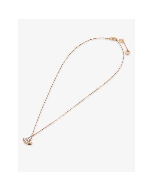 BVLGARI White Divas'Dream 18Ct Rose- And 0.47Ct Brilliant-Cut Diamond Necklace