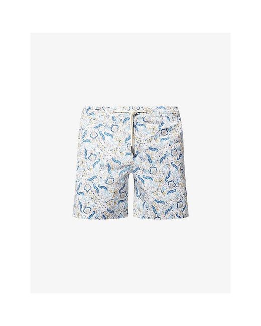 Orlebar Brown Blue Bulldog Fairground Printed Swim Shorts for men