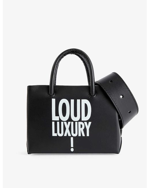 Moschino Black Gone With The Wind Leather Belt Bag