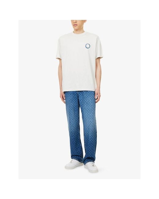 Daily Paper White Orbit Drift Graphic-Print Cotton T-Shirt for men