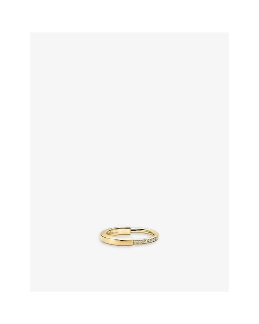 Tiffany & Co Metallic Lock 18Ct- And 0.17Ct Diamond Ring