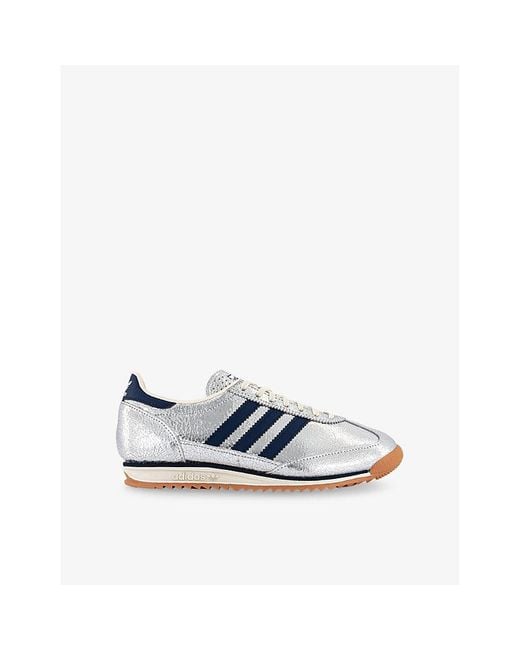Adidas Blue Sl 7 Metallic-Leather Low-Top Trainers for men