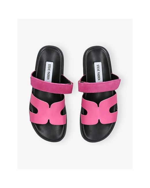 Steve Madden Pink Missile Leather Sandals