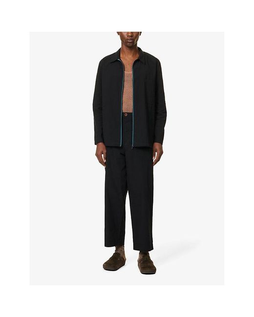 Marane Blue Relaxed-fit Three-pocket Linen Jacket X for men