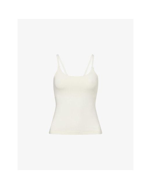 ADANOLA White Skinny-Strap Stretch-Modal Camisole Top