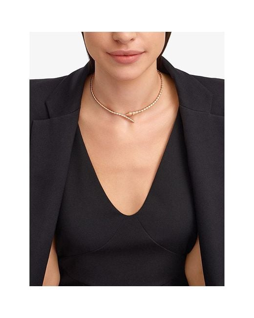 BVLGARI Metallic Serpenti Viper 18Ct Rose- Necklace