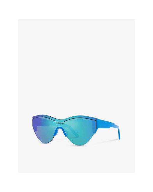 Balenciaga Blue 6e000185 Bb0004s Round-frame Acetate Sunglasses