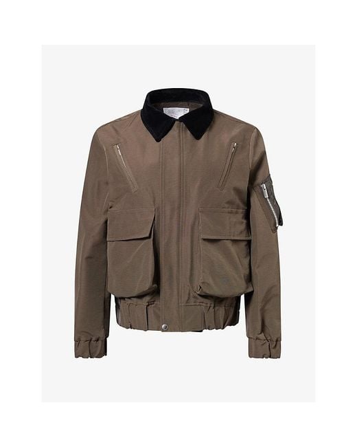 Sacai Brown Sac M Grosgrain Blouson