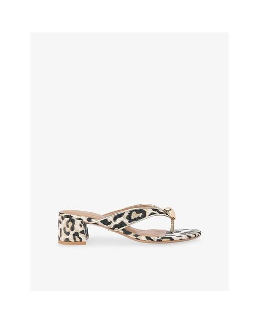 Carvela Kurt Geiger White Sorano Woven Heeled Sandals