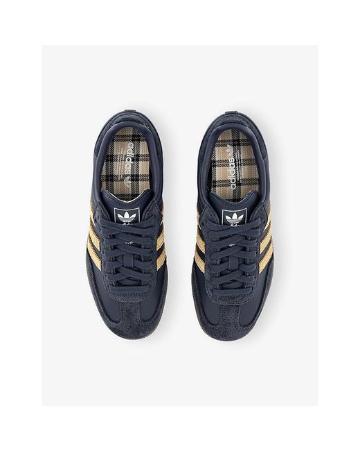 Adidas Blue Samba Og Leather Trainers for men