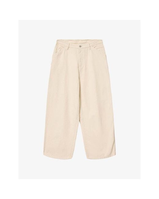 AllSaints Natural Jackson Barrel-Leg Cotton Trousers for men
