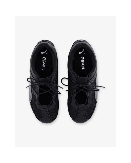 PUMA Black Speedcat Go Leather And Mesh Trainers