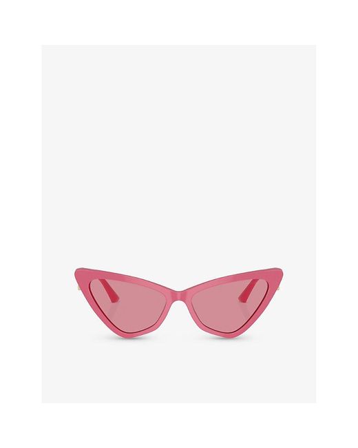 Jimmy Choo Pink Jc5008 Cat-eye Acetate Sunglasses