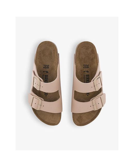 Birkenstock White Arizona Two-strap Faux-leather Sandals