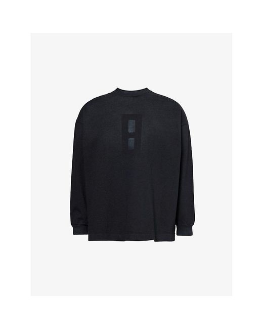 Fear Of God Blue Long-sleeved Relaxed-fit Cotton-jersey T-shirt X for men