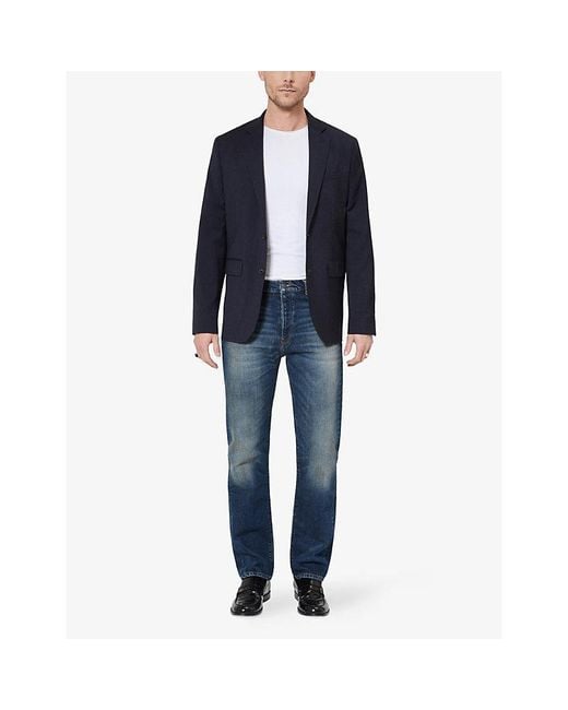 The Kooples Blue Faded Straight-Leg Jeans for men