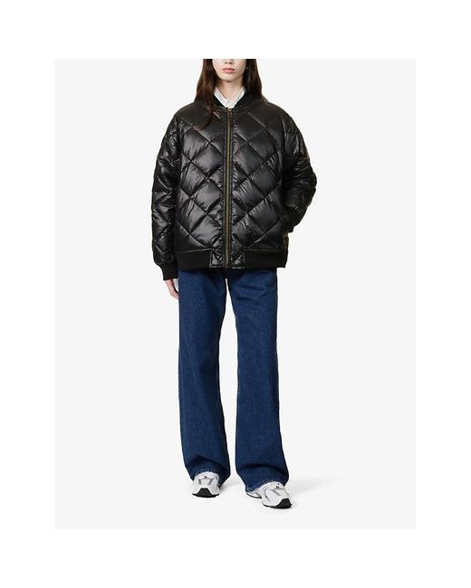 Anine Bing Black Leo Quilted Shell-down Jacket