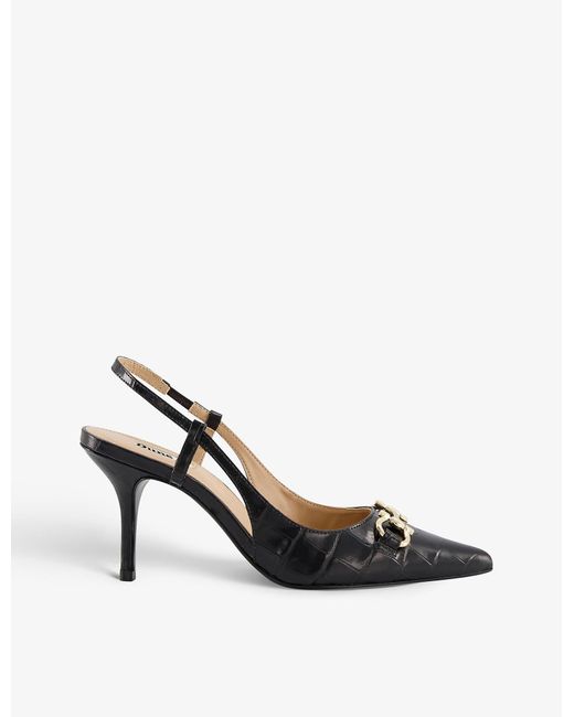 dune croft leather slingback courts