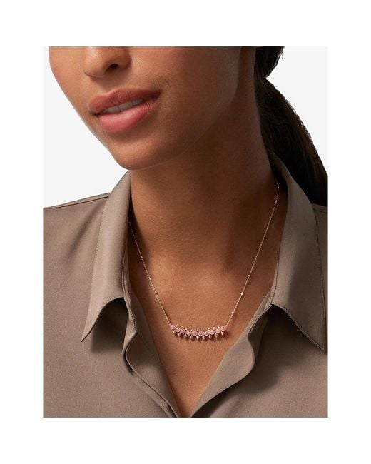 Cartier Metallic Clash De 18Ct Rose- And Chalcedony Necklace