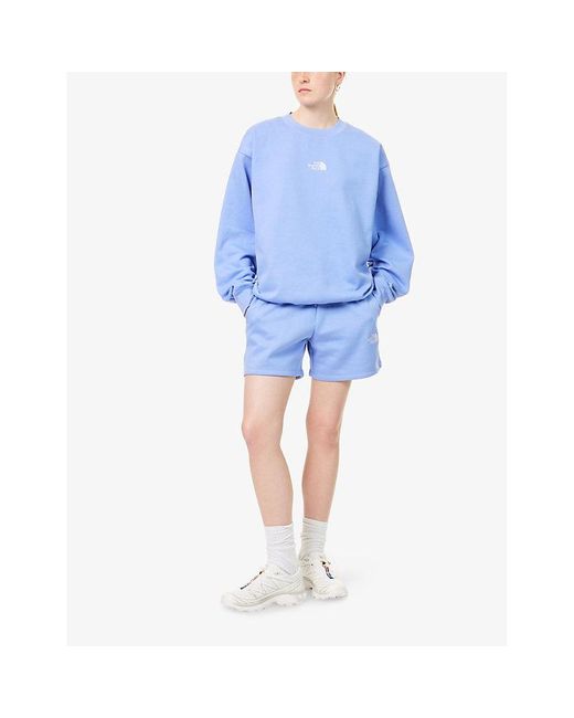 The North Face Blue Essential Oversize Cotton-Blend Sweatshirt