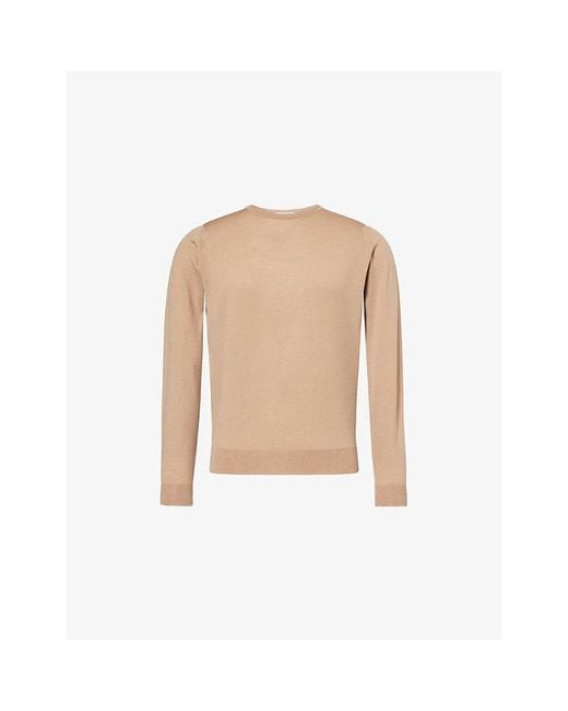 John Smedley Natural Lundy Crewneck Merino-Wool Jumper for men