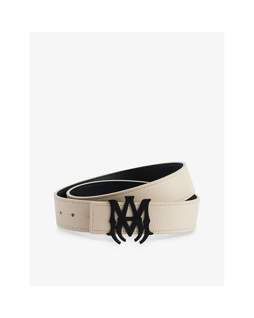 Amiri Multicolor Monogram-buckle Reversible Leather Belt for men