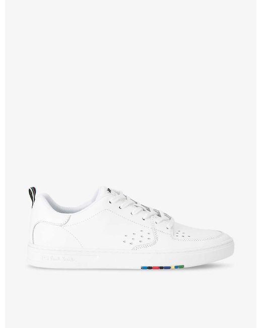 Paul Smith White Cosmo Stripe Low-top Leather Trainers for men