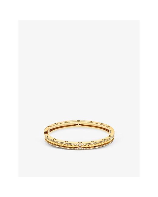 BVLGARI Natural B.Zero1 18Ct- And 0.87Ct Diamond Bangle Bracelet