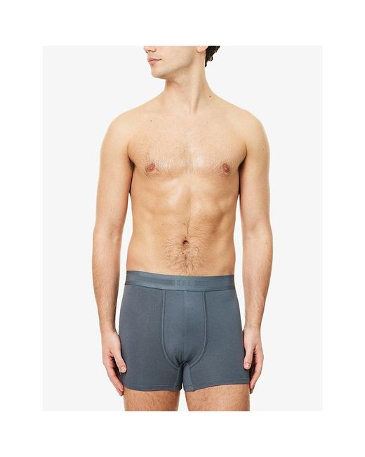 CHE Gray Branded Mid-Rise Pack Of Three Stretch-Woven Trunks for men