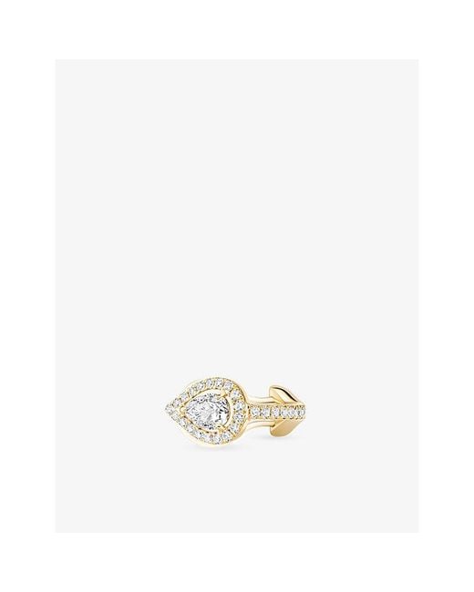 Messika Metallic My Twin 18Ct- And 0.25Ct Pear-Cut Diamond Single Clip Earring