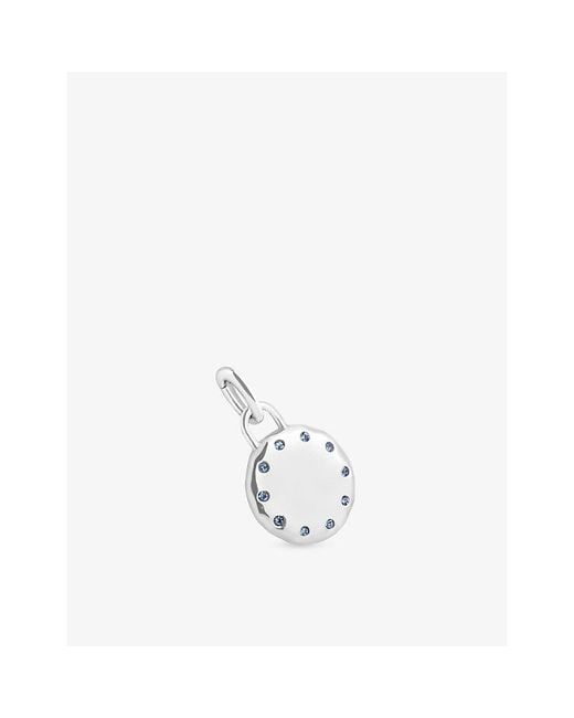 Astrid & Miyu White Molten Rhodium-Plated Sterling- And Zirconia Charm
