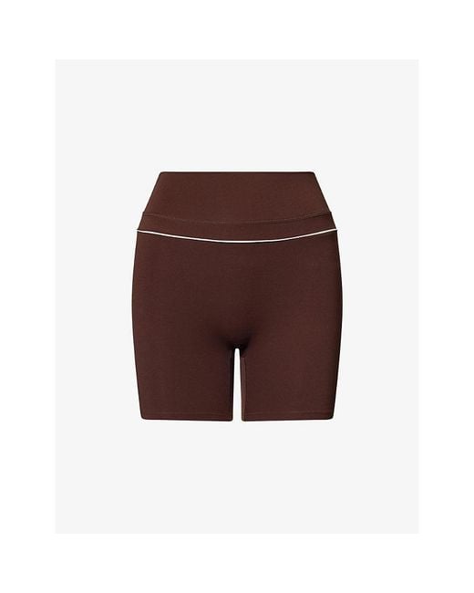 WE Are Tala Brown Dayflex Contrast Sweetheart Shorts